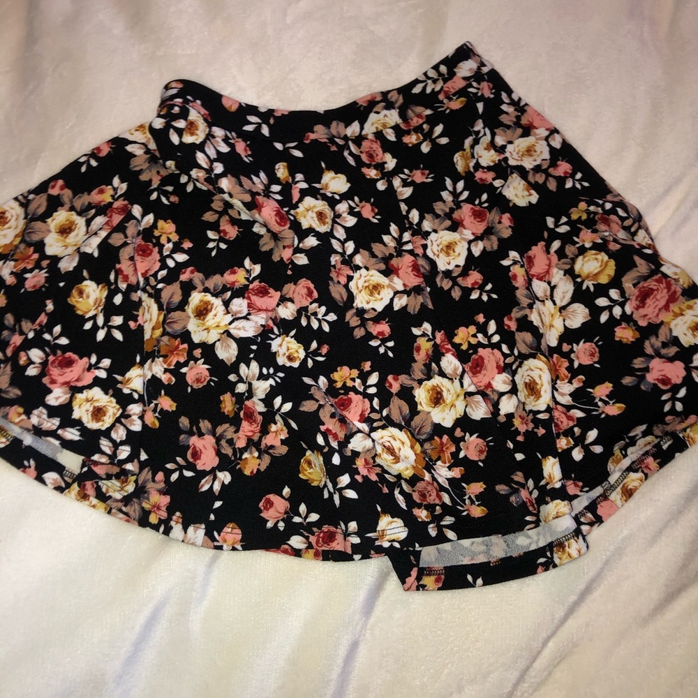 women’s colorful floral skirt